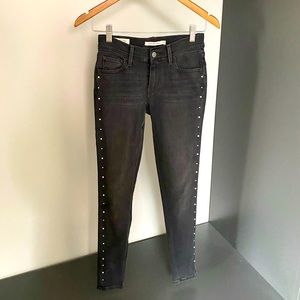 Levis black jeans with studs